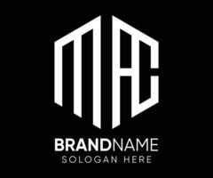 Mac brief logo ontwerp. modern abstract icoon Mac sjabloon vector