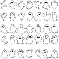 geest icoon vector set. fantoom illustratie teken verzameling. spook symbool. halloween logo. geest markering.