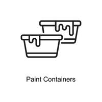 verf containers vector schets icoon ontwerp illustratie. kunst en ambachten symbool Aan wit achtergrond eps 10 het dossier