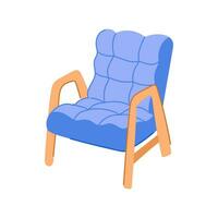 jong fauteuil meubilair tekenfilm vector illustratie