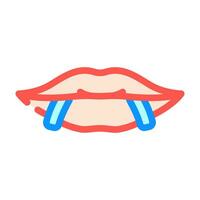 lip doordringend mode schoonheid kleur icoon vector illustratie