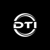 dti logo ontwerp, inspiratie voor een uniek identiteit. modern elegantie en creatief ontwerp. watermerk uw succes met de opvallend deze logo. vector