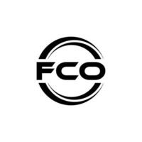 fco logo ontwerp, inspiratie voor een uniek identiteit. modern elegantie en creatief ontwerp. watermerk uw succes met de opvallend deze logo. vector