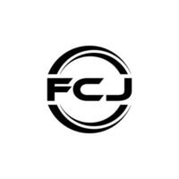 fcj logo ontwerp, inspiratie voor een uniek identiteit. modern elegantie en creatief ontwerp. watermerk uw succes met de opvallend deze logo. vector