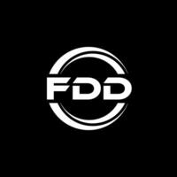 fdd logo ontwerp, inspiratie voor een uniek identiteit. modern elegantie en creatief ontwerp. watermerk uw succes met de opvallend deze logo. vector