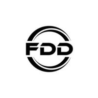 fdd logo ontwerp, inspiratie voor een uniek identiteit. modern elegantie en creatief ontwerp. watermerk uw succes met de opvallend deze logo. vector