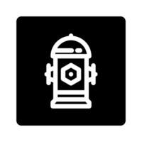 brand hydrant noodgeval glyph icoon vector illustratie
