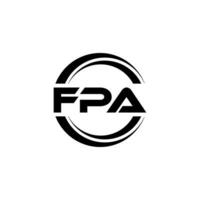 fpa logo ontwerp, inspiratie voor een uniek identiteit. modern elegantie en creatief ontwerp. watermerk uw succes met de opvallend deze logo. vector