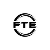 fte logo ontwerp, inspiratie voor een uniek identiteit. modern elegantie en creatief ontwerp. watermerk uw succes met de opvallend deze logo. vector