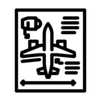 vliegtuig ontwerp luchtvaart ingenieur lijn icoon vector illustratie