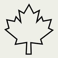 Canadees esdoorn- blad geschetst geïsoleerd vector illustratie