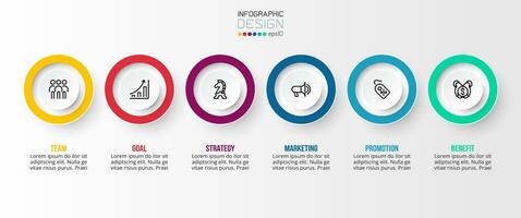 bedrijfsconcept infographic sjabloon met optie. vector