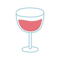 wijnglas drinken viering icoon in cartoon-stijl vector