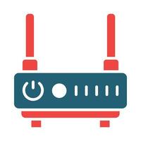 Wifi router glyph twee kleur icoon voor persoonlijk en reclame gebruiken. vector