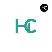 brief hc monogram logo ontwerp vector