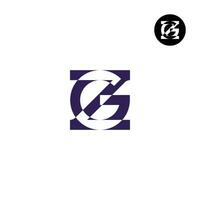 brief gz zg monogram logo ontwerp gemakkelijk bedekking vector