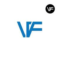 brief vf monogram logo ontwerp vector