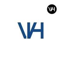 brief vh monogram logo ontwerp vector