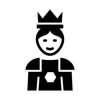 koningin vector glyph icoon voor persoonlijk en reclame gebruiken.