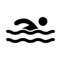 zwemmer vector glyph icoon voor persoonlijk en reclame gebruiken.