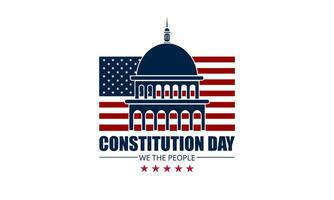 gelukkig grondwet en burgerschap dag Verenigde staten van Amerika september 17e achtergrond vector illustratie