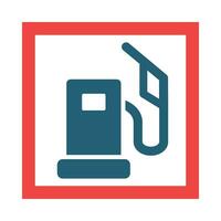 gas- station glyph twee kleur icoon voor persoonlijk en reclame gebruiken. vector
