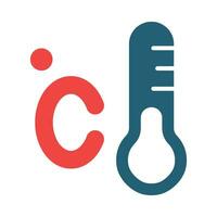 Celsius glyph twee kleur icoon voor persoonlijk en reclame gebruiken. vector