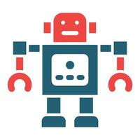 speelgoed- robot glyph twee kleur icoon voor persoonlijk en reclame gebruiken. vector