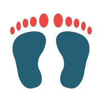 voetafdruk glyph twee kleur icoon voor persoonlijk en reclame gebruiken. vector