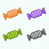 snoep halloween pixel kunst 8 bit stijl vector