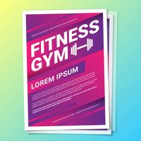 Fitness Gym Gezondheid Lifestyle Flyer Template vector