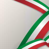 3d realistisch Italië vlag linten poster sjabloon Aan wit achtergrond voor kopiëren ruimte. vector illustratie. eps 10