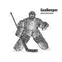 abstracte hockey keeper van de zwarte cirkels. vectorillustratie. vector