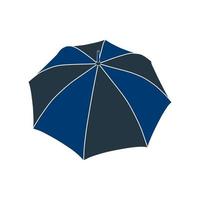 pictogram blauwe bloemblaadjes ronde paraplu. vectorillustratie. vector