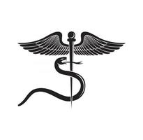 medische caduceus symbool ontwerp illustratie vector eps-formaat, geschikt voor uw ontwerpbehoeften, logo, illustratie, animatie, enz.