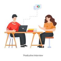 productief sollicitatiegesprek vector