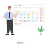 schema kalender ontwerp vector