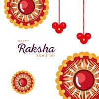 raksha bandhan rode mandala bloemen polsbandjes vector design