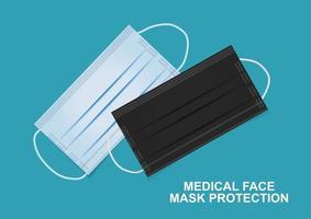 medische gezichtsmasker bescherming. vector illustratie