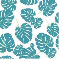 monstera palmbladeren trendy naadloze patroon achtergrond. vector illustratie