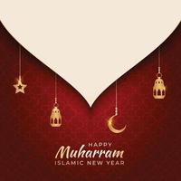 islamitische nieuwjaarswenskaart, poster. vector illustratie