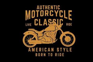 motorfiets klassiek typografieontwerp vector