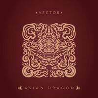 Aziatisch draak Chinese draak totem patroon vector