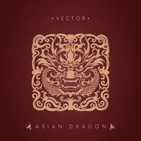 Aziatisch draak Chinese draak totem patroon vector