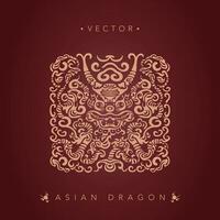 Aziatisch draak Chinese draak totem patroon vector