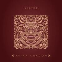 Aziatisch draak Chinese draak totem patroon vector