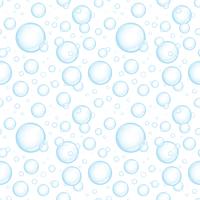 Naadloze blauwe water bubbels achtergrond vector