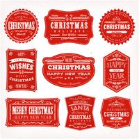 Kerst Frames, Banners en badges vector