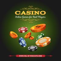 Casino online achtergrond vector