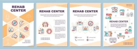 brochure sjabloon voor revalidatiecentrum vector